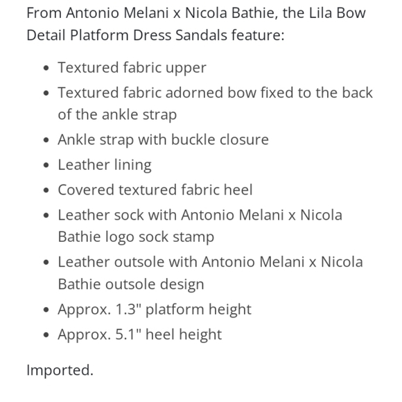 Antonio Melani Nicola bathie x Antonio Melani Lila Bow heels Silver 8M New - Picture 12 of 16